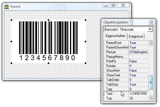 Barcode, Delphi 4-7