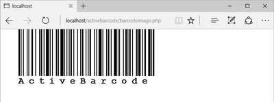 Ein Barcode in einer HTML-Seite