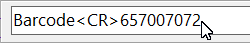 Steuerzeichen ActiveBarcode: Steuerzeichen