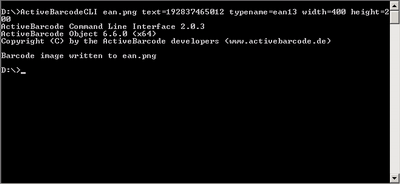 Generierung von Barcodes auf der Kommandozeile