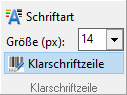 Klarschriftzeile