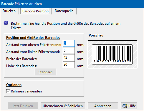 So druckt man Barcode-Etiketten