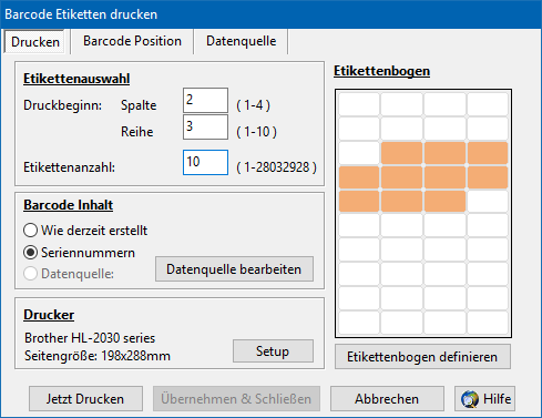 So druckt man Barcode-Etiketten