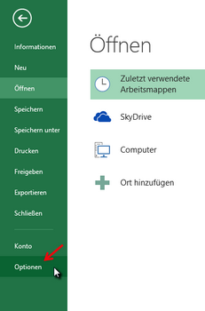 Barcode, Excel