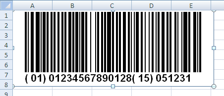 Barcode, Excel