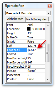 Barcode, Excel 2007