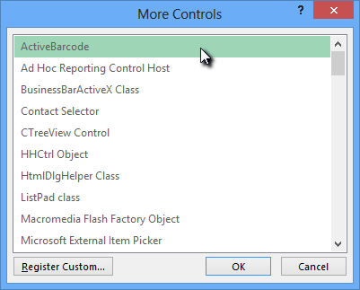 ActiveBarcode: Barcode, Word
