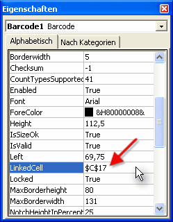 Barcode, Excel 97, 2000, XP, 2003