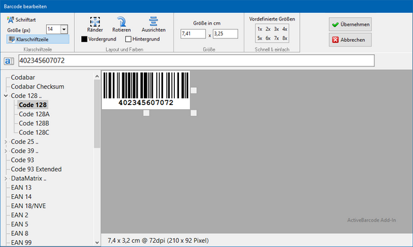 Barcode, PowerPoint