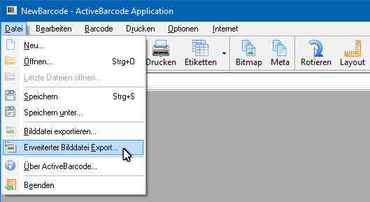 Serien-Export von Barcodes