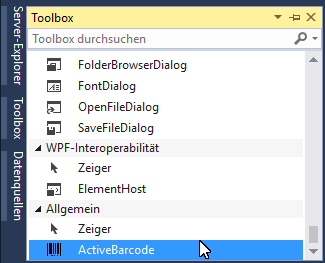 Barcode, Visual Studio