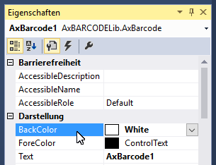 Barcode, Visual Studio