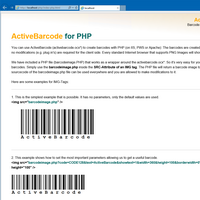 Die ActiveBarcode Internet-Komponente für ASP.NET, ASP und PHP