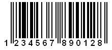 Barcode @ Font: Arial, 12pt, Bold
