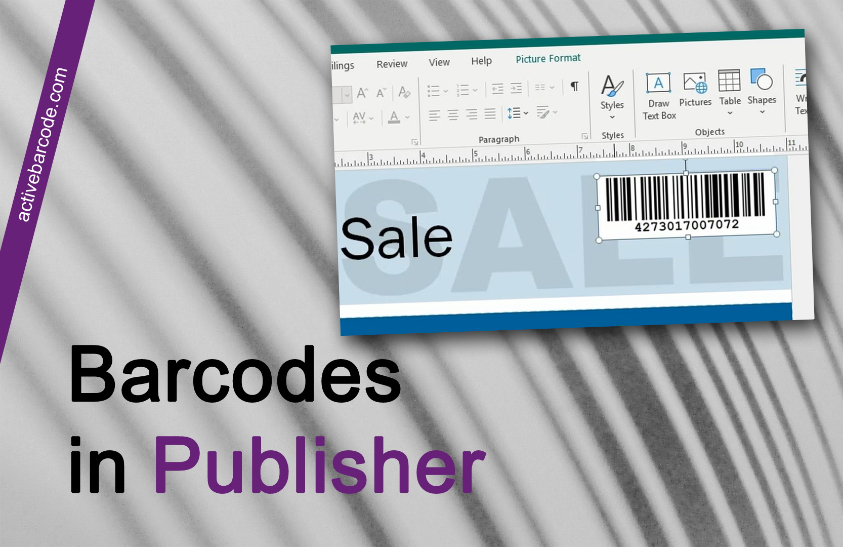 ActiveBarcode: So fügen Sie einen Barcode als Grafik in ein Publisher Dokument ein